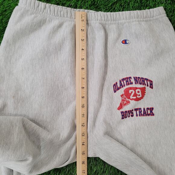 Vintage 80s Olathe North Boys Track Pants XL Gray Sweatpants - Picture 14 of 16